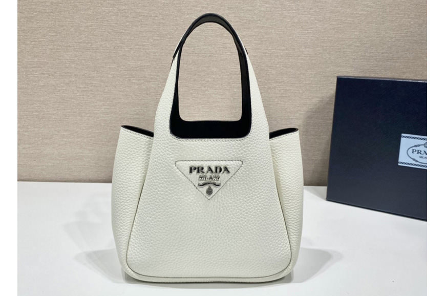 Prada 1BA349 Leather handbag in White Leather