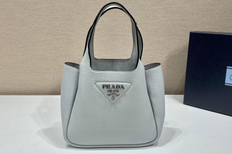 Prada 1BA349 Leather handbag in Gray Leather