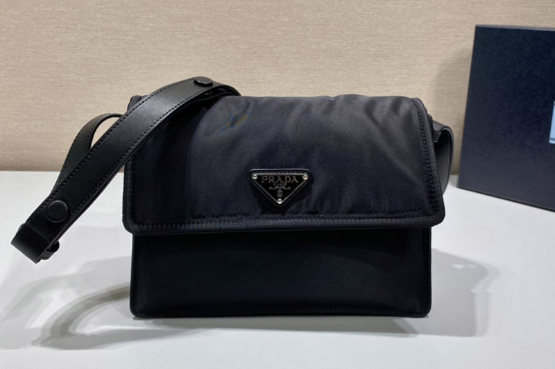 Prada 1BD258 Mini padded Re-Nylon shoulder bag in Black Nylon