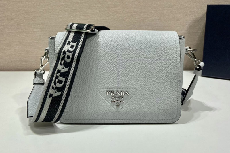 Prada 1BD314 Leather shoulder bag on Gray Leather