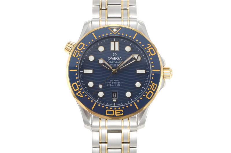 Omega 2018 Seamaster Diver 300M SS/YG VSF 1:1 Best Edition YG Bezel Blue Dial on SS/YG Bracelet A8800