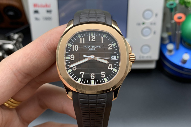 Patek Philippe Aquanaut 5167R RG 3KF Best Edition Brown Dial on Brown Rubber Strap A324 Super Clone V2