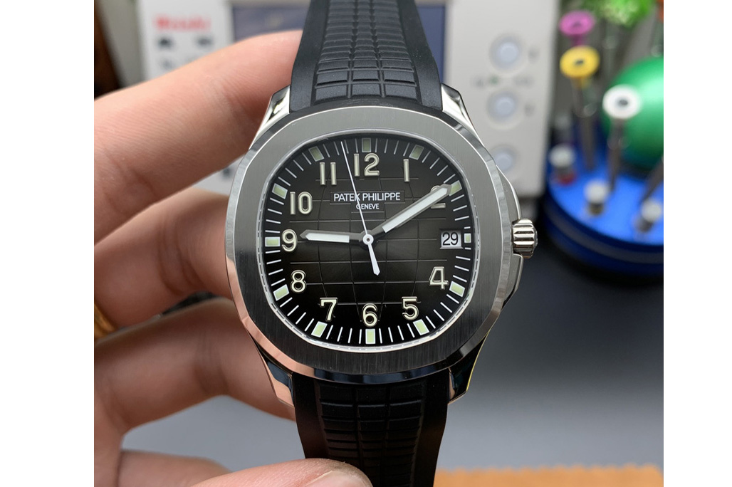 Patek Philippe Aquanaut 5167 SS 3KF Best Edition Gray Dial on Black Rubber Strap A324 Super Clone V2