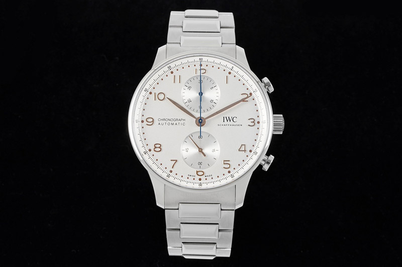 IWC Portuguese Chrono IW3716 RSF 1:1 Best Edition White Dial YG Markers on SS Bracelet A7750