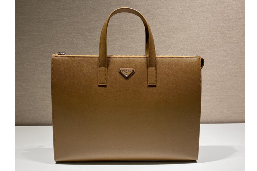 Prada 2VG039 Saffiano leather tote Bag in Cinnamon Leather