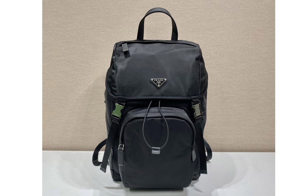 Prada 2VZ135 adidas for Prada Re-Nylon and Saffiano leather backpack On Black Nylon