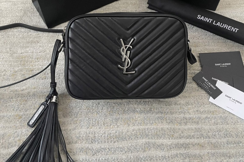Saint Laurent 612544 YSL LOU CAMERA BAG IN Black QUILTED LEATHER