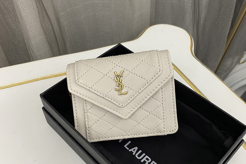Saint Laurent 685612 YSL GABY MICRO BAG IN White QUILTED LAMBSKIN