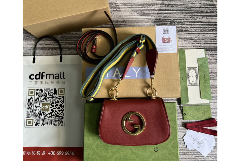 Gucci 698643 Gucci Blondie mini bag in Red leather