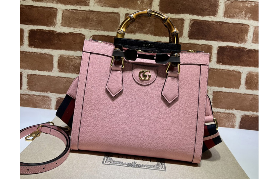 Gucci 702721 Gucci Diana small tote bag in Pink leather