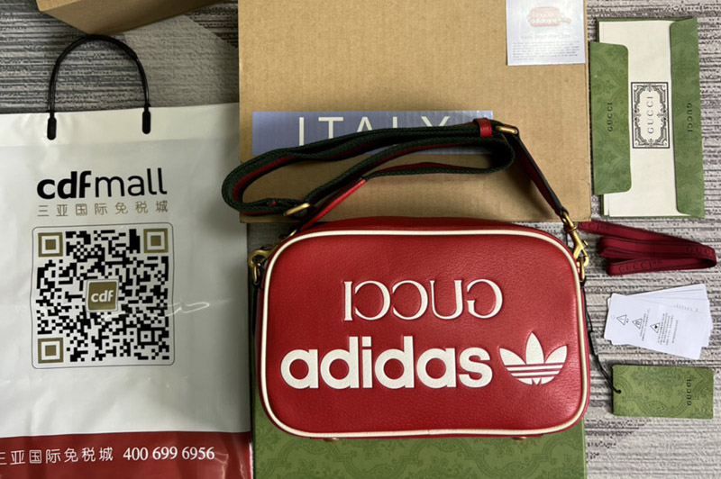 adidas x Gucci 702427 small shoulder bag in Red leather