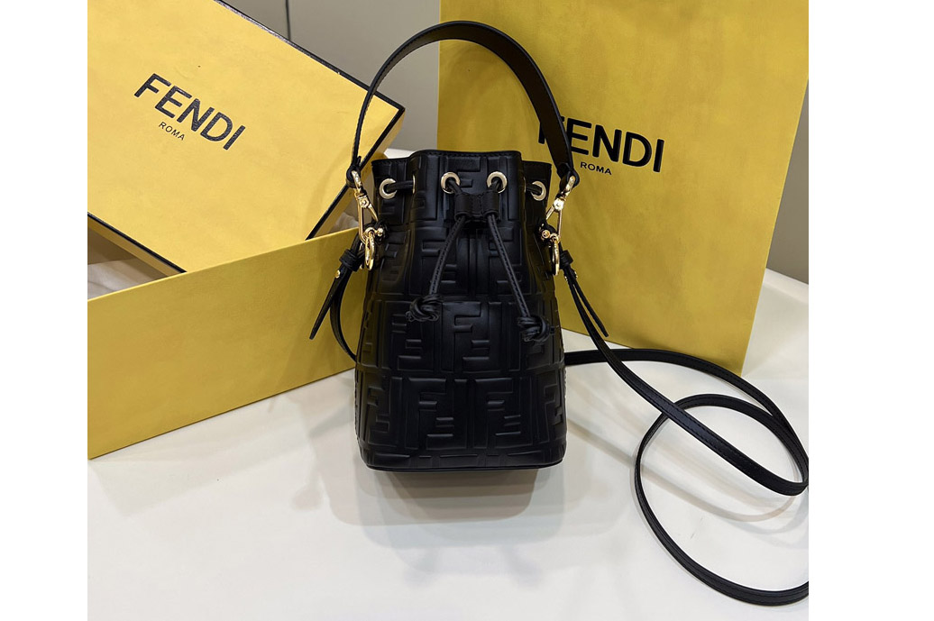 Fendi Mon Tresor bucket bag in Black leather mini-bag