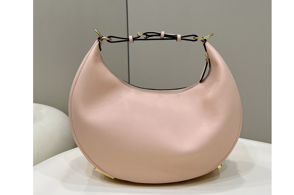 Fendi 8BR799 Fendigraphy Medium hobo Bag in Pink Leather