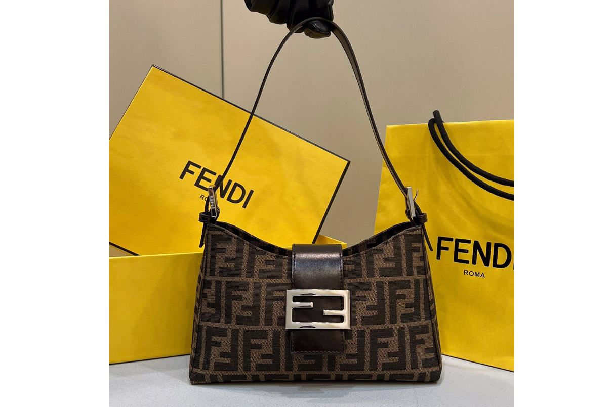 Fendi Vintage Shoulder Bag in FF jacquard fabric