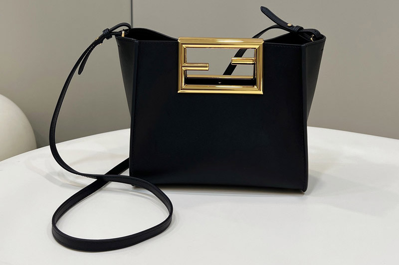 Fendi Way Small Bag in Black Leather