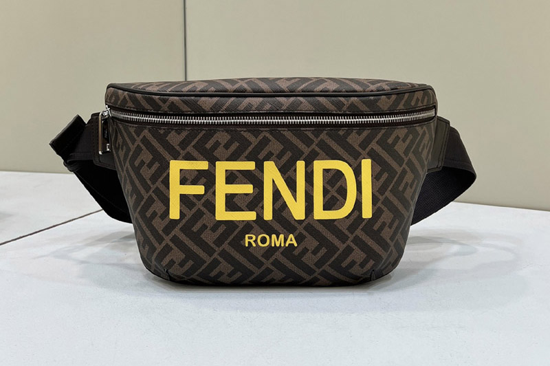 Fendi 7VA434 Fendi Belt Bag in Brown fabric