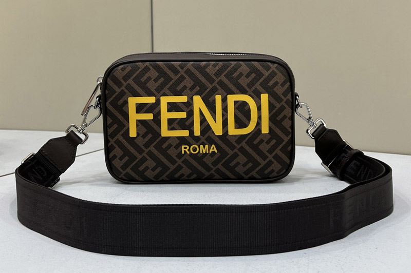 Fendi 7M0286 Fendi Camera Case bag in Brown FF fabric