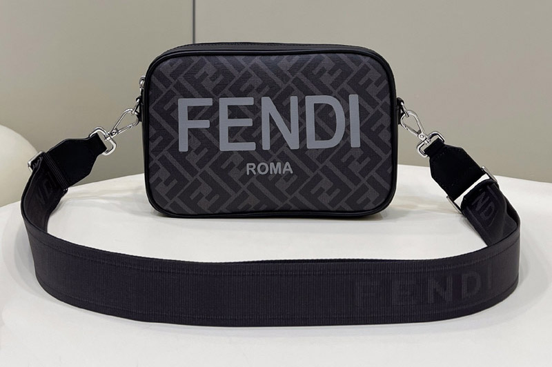 Fendi 7M0286 Camera Case shoulder bag in Black FF fabric