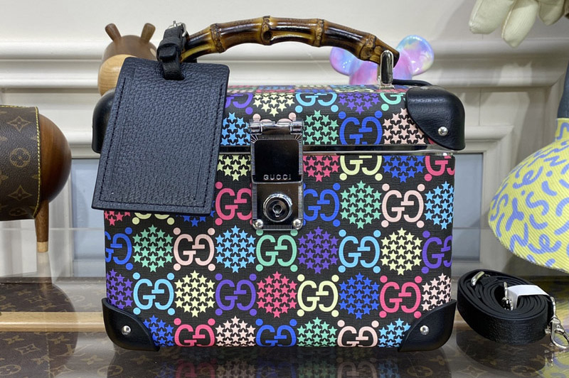 Gucci 588351 Globe-Trotter GG beauty case in GG Psychedelic Supreme canvas