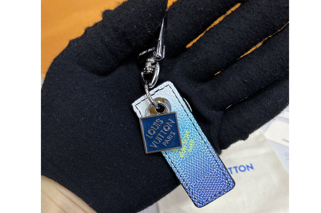 Louis Vuitton M00735 LV Damier Stripes Tab Bag Charm And Key Holder