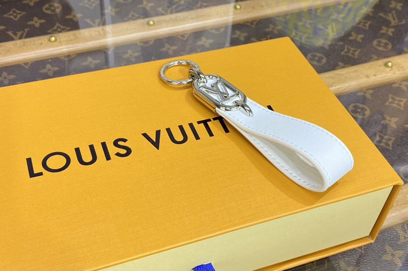 Louis Vuitton M00826 LV Link Dragonne Key holder in White leather