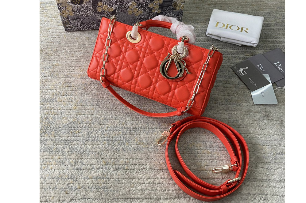 Christian Dior M0540 Lady D-Joy bag in Red Cannage Lambskin