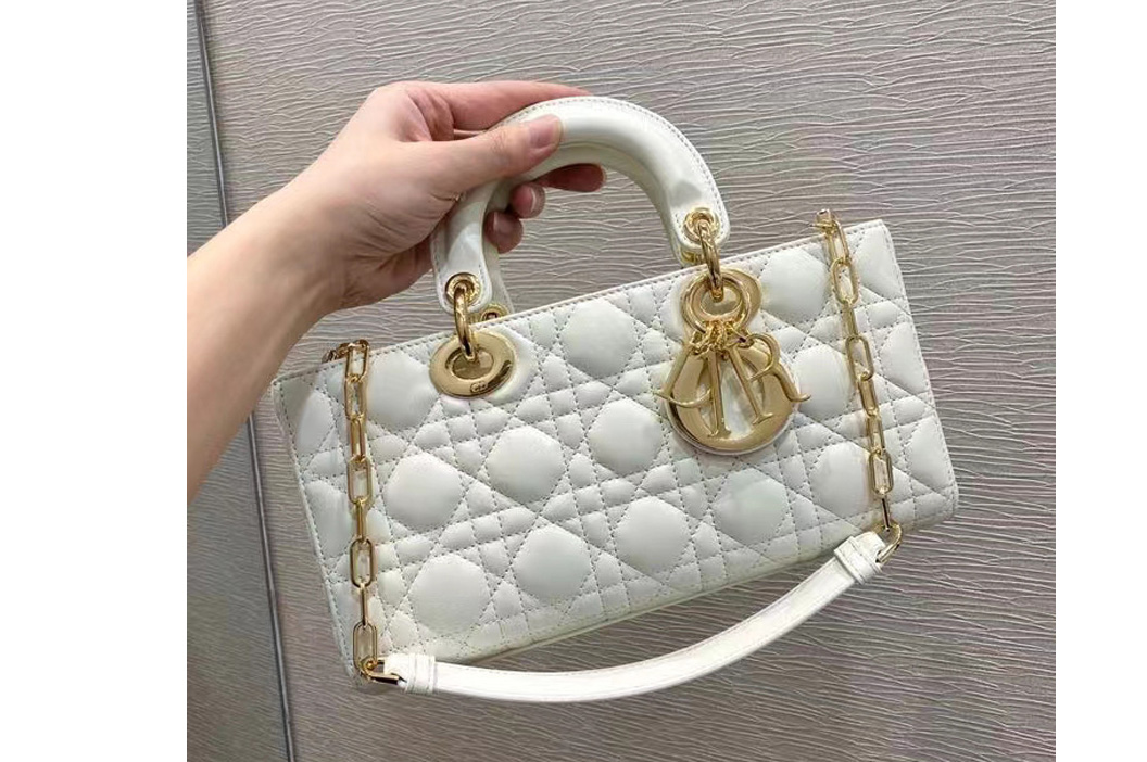 Christian Dior M0540 Lady D-Joy bag in White Cannage Lambskin