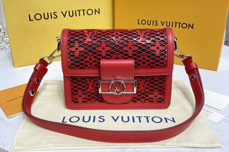 Louis Vuitton M20359 LV Dauphine Mini handbag in Red Patent calfskin