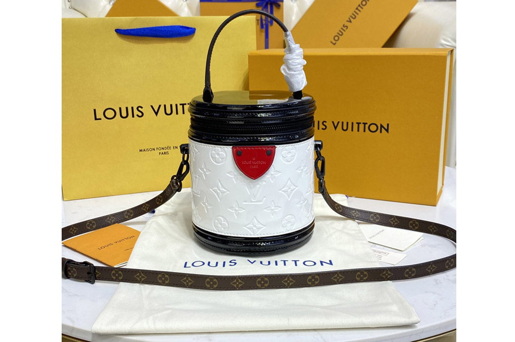 Louis Vuitton M20487 LV Cannes handbag in White Patent calfskin leather
