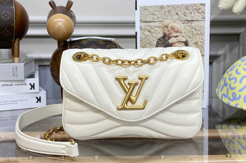 Louis Vuitton M20687 LV New Wave Chain Bag PM Bag in White Leather
