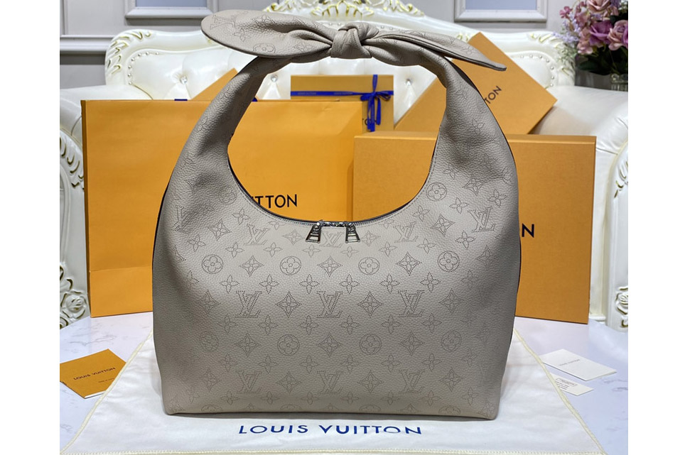 Louis Vuitton M20787 LV Why Knot PM handbag in Khaki Mahina calf leather