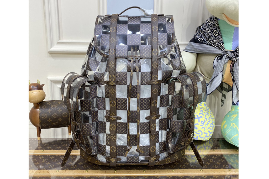 Louis Vuitton M20865 LV Christopher Backpack in Monogram Chess coated canvas and PVC