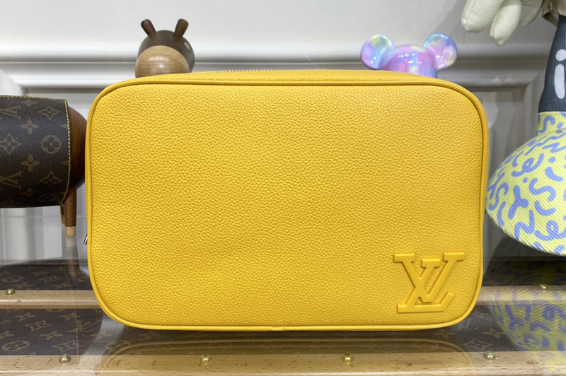 Louis Vuitton M20912 LV toilet pouch bag in Yellow LV Aerogram cowhide leather