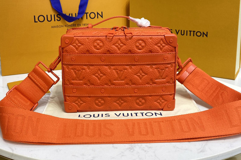 Louis Vuitton M20956 LV Handle Soft Trunk bag in Orange Taurillon Monogram leather
