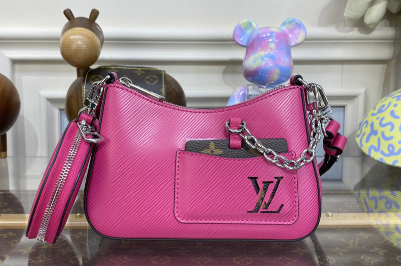 Louis Vuitton M21091 LV Marellini Bag in Rose Epi Leather