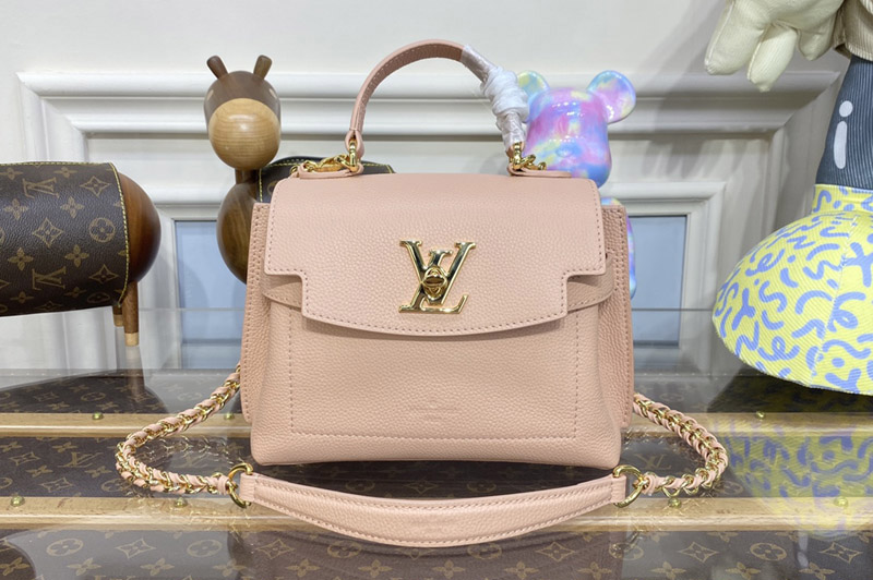 Louis Vuitton M21088 LV Lockme Ever Mini handbag in Pink Grained calf leather