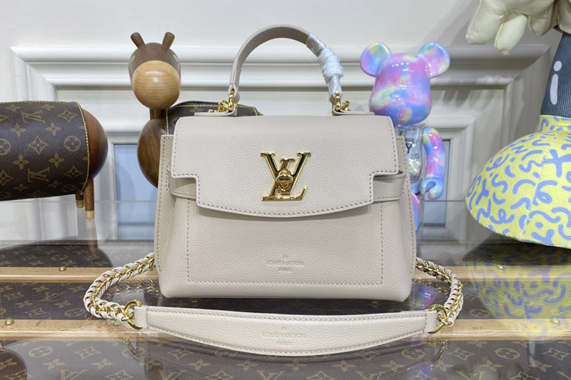 Louis Vuitton M21052 LV Lockme Ever Mini handbag in Beige Grained calf leather