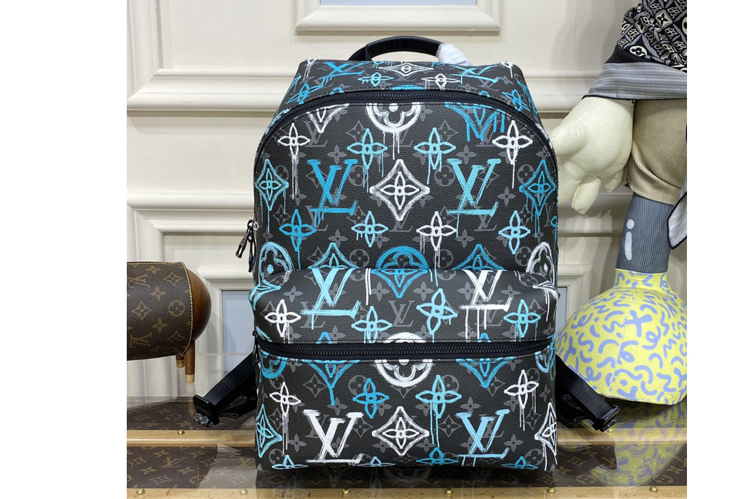Louis Vuitton M21395 LV Discovery Backpack in LV Graffiti Green Monogram coated canvas