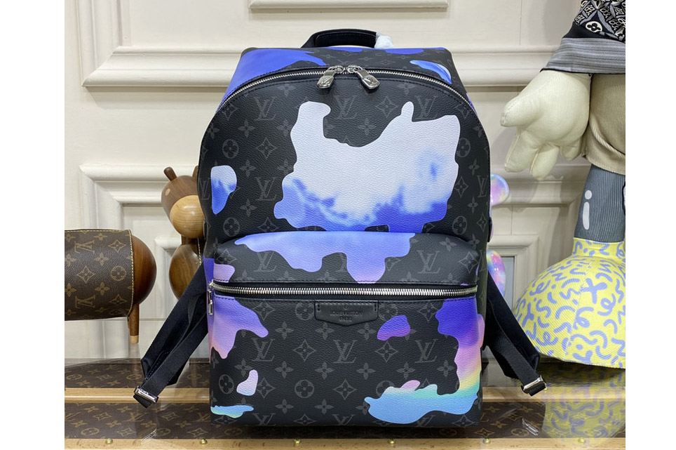 Louis Vuitton M21429 LV Discovery backpack in Sunrise Monogram Eclipse coated canvas