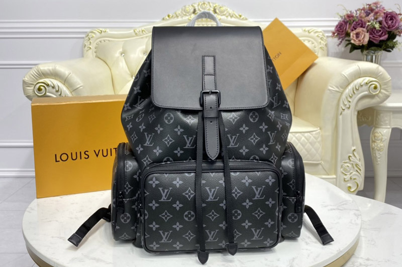 Louis Vuitton M45538 LV Trio backpack in Monogram Eclipse coated canvas