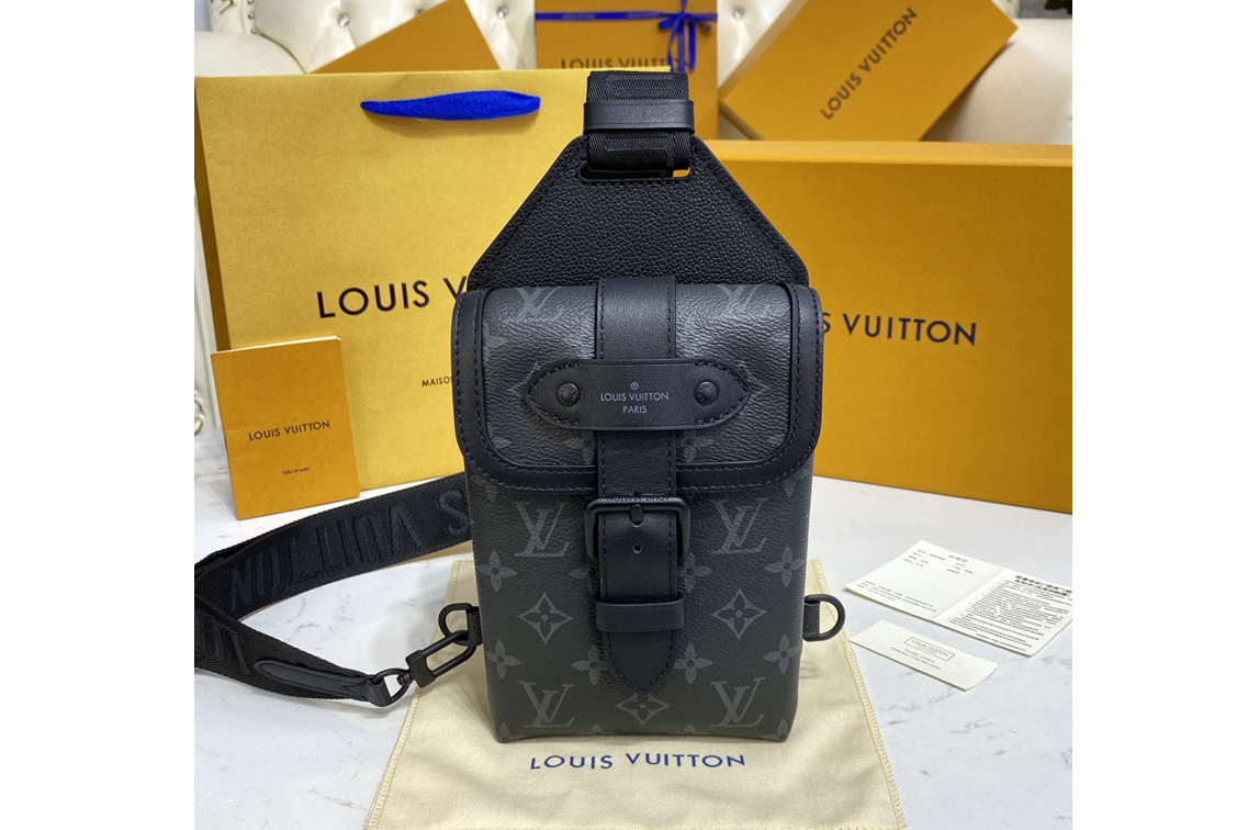 Louis Vuitton M45912 LV Saumur Slingbag Bag on Monogram Eclipse canvas