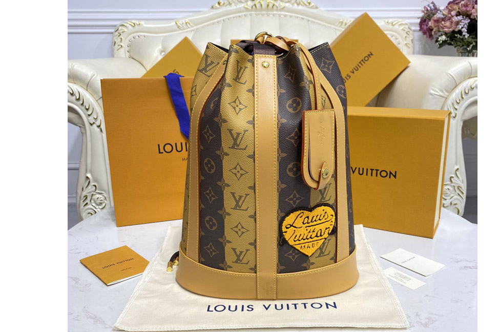 Louis Vuitton M45968 LV Randonee Messenger bag in Monogram Stripes canvas