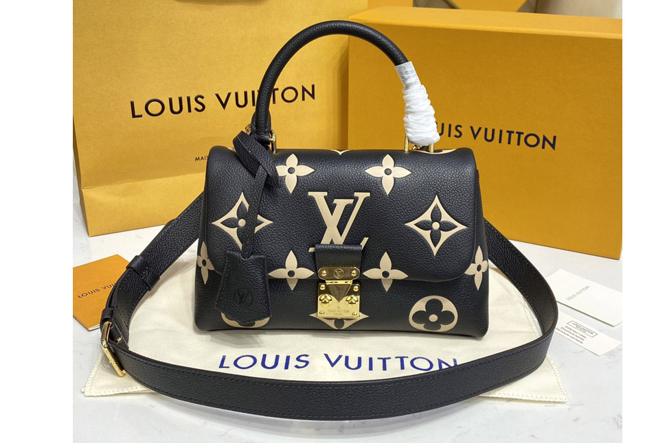 Louis Vuitton M45978 LV Madeleine BB handbag in Black Monogram Empreinte leather