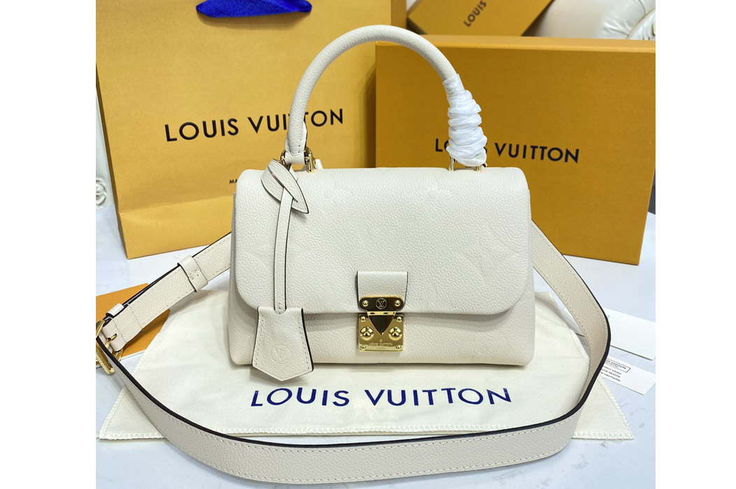Louis Vuitton M46008 LV Madeleine BB handbag in Beige Monogram Empreinte leather