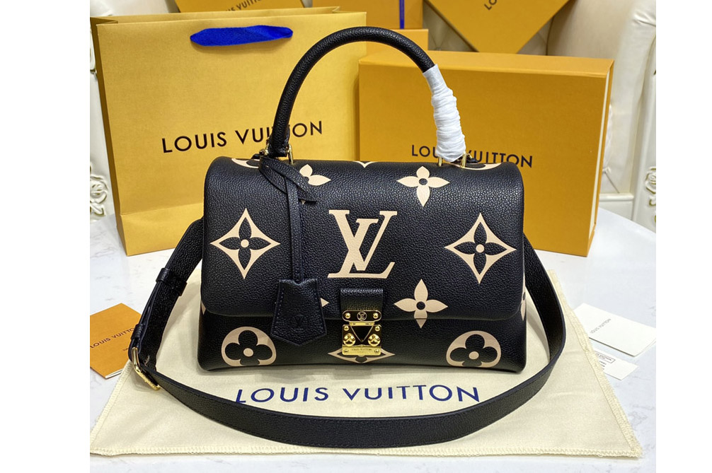 Louis Vuitton M45976 LV Madeleine MM handbag in bicolor Monogram Empreinte leather