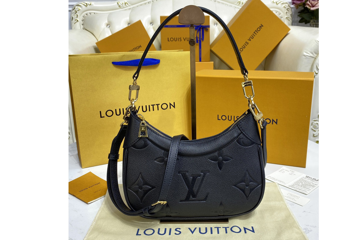 Louis Vuitton M46002 LV Bagatelle BB bag in Black Monogram Empreinte leather