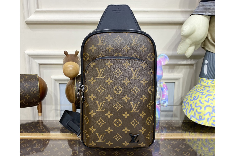 Louis Vuitton M46327 LV Avenue Slingbag Bag in Monogram Macassar coated canvas