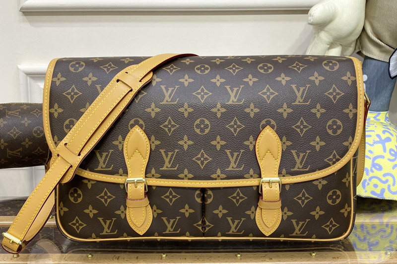 Louis Vuitton M51273 LV Gibeciere GM Shoulder Bag in Monogram Canvas