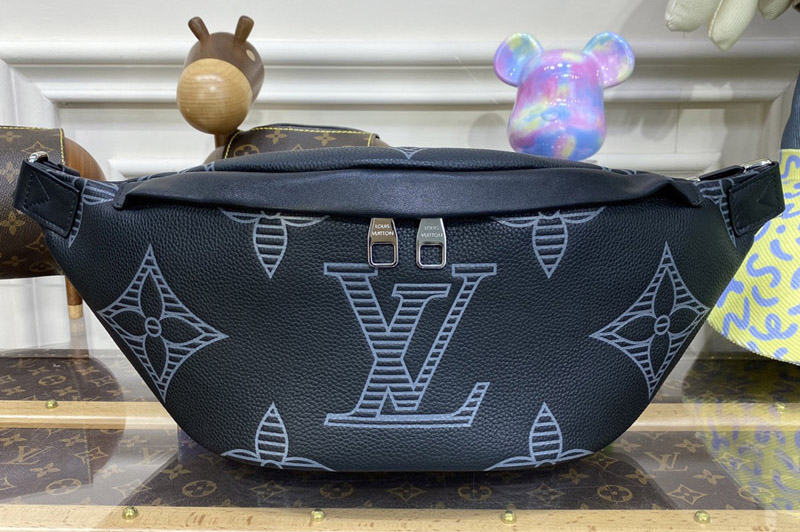 Louis Vuitton M57289 LV Discovery Bumbag in Monogram Shadow Leather