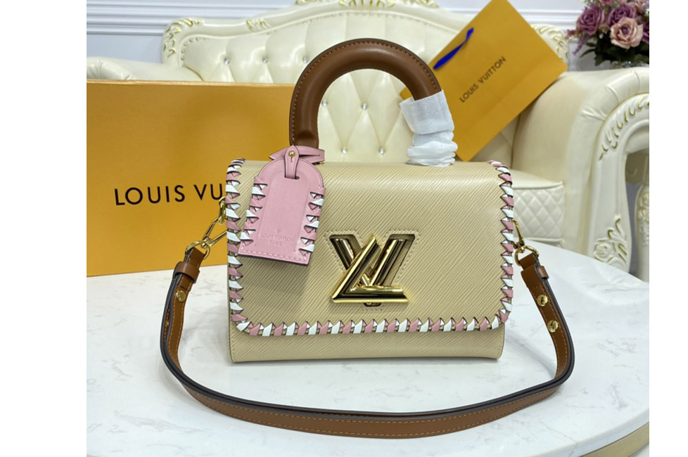 Louis Vuitton M57537 LV Twist PM Bag in Beige Epi Leather